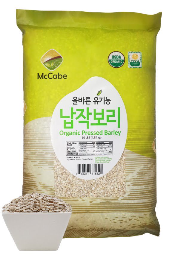 SFMart McCabe Organic Pressed Barley, 10-Pound Grain & Rice- SFMart