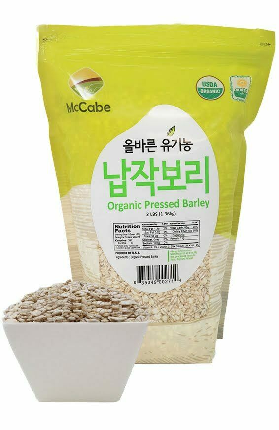 SFMart McCabe Organic Pressed Barley, 3-Pound (3 Packs) Grain & Rice- SFMart
