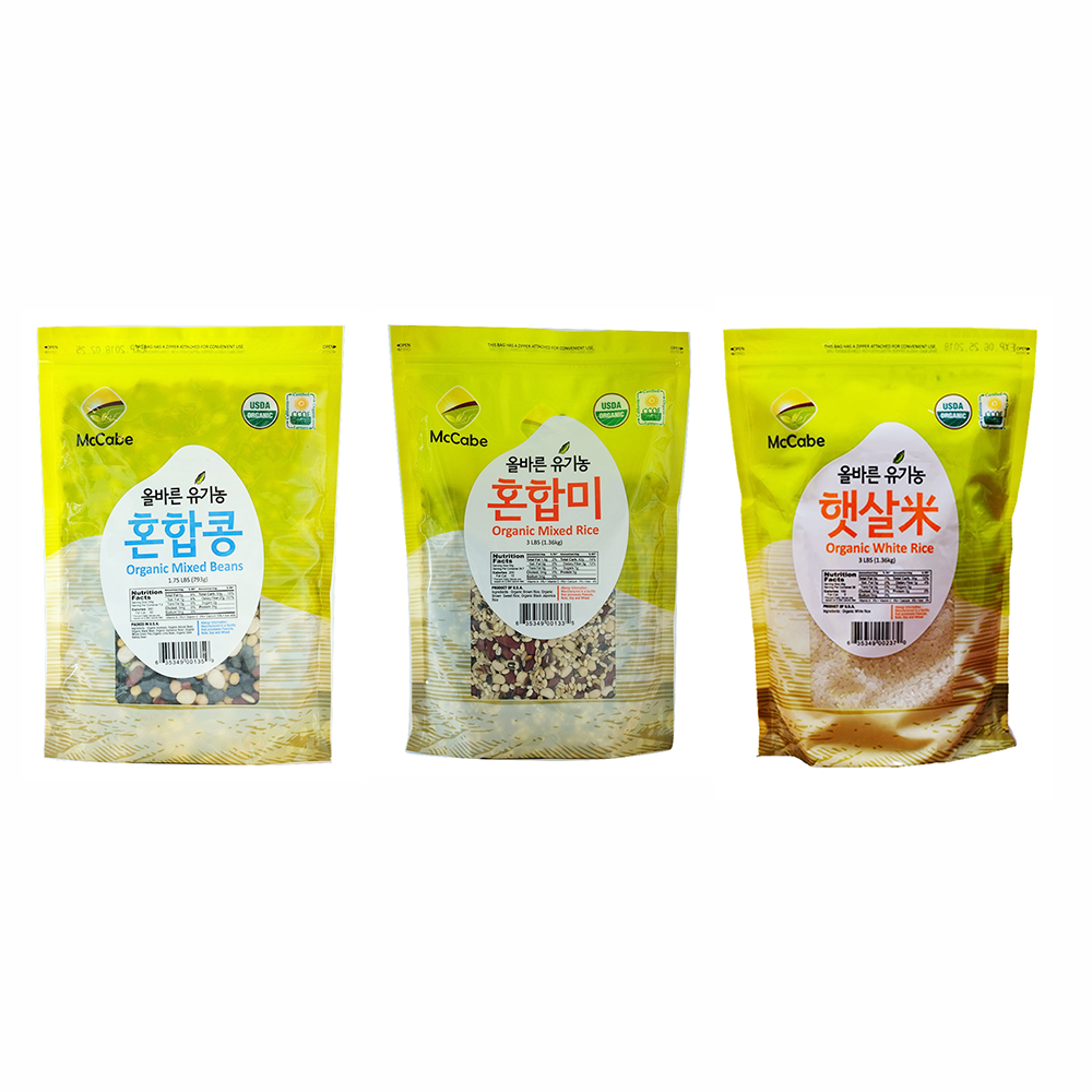 SFMart McCabe Organic Grain (3-Pack) (White Rice, Mixed Rice and Mixed Bean) - 7.75lbs Grain & Rice- SFMart
