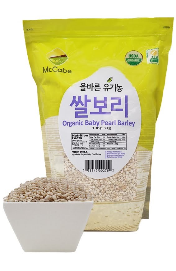 SFMart McCabe Organic Baby Pearled Barley (쌀보리) 3lbs Grain & Rice- SFMart