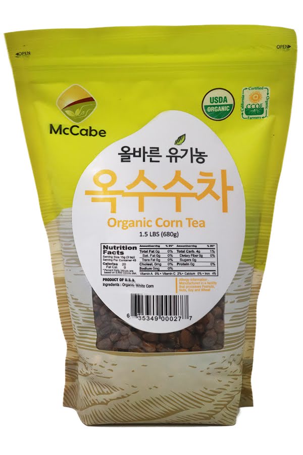 SFMart McCabe Organic Tea, (4-Pack) (1.5lbs Corn Tea, 1.5lbs Barley Tea, 1.75lbs Black Bean Tea, and 2lbs Brown Rice Tea) Tea & Coffee- SFMart