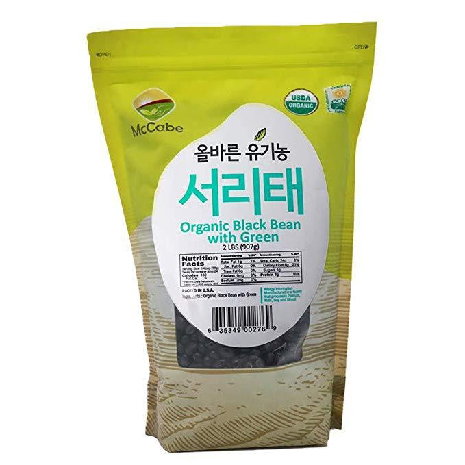 SFMart McCabe Organic Black Bean w/Green (서리태) 2lbs Bean & Lentil- SFMart