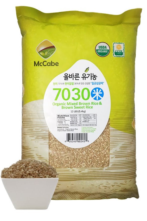 SFMart McCabe Organic 7030 (Brown Rice & Brown Sweet Rice) 12lbs Grain & Rice- SFMart