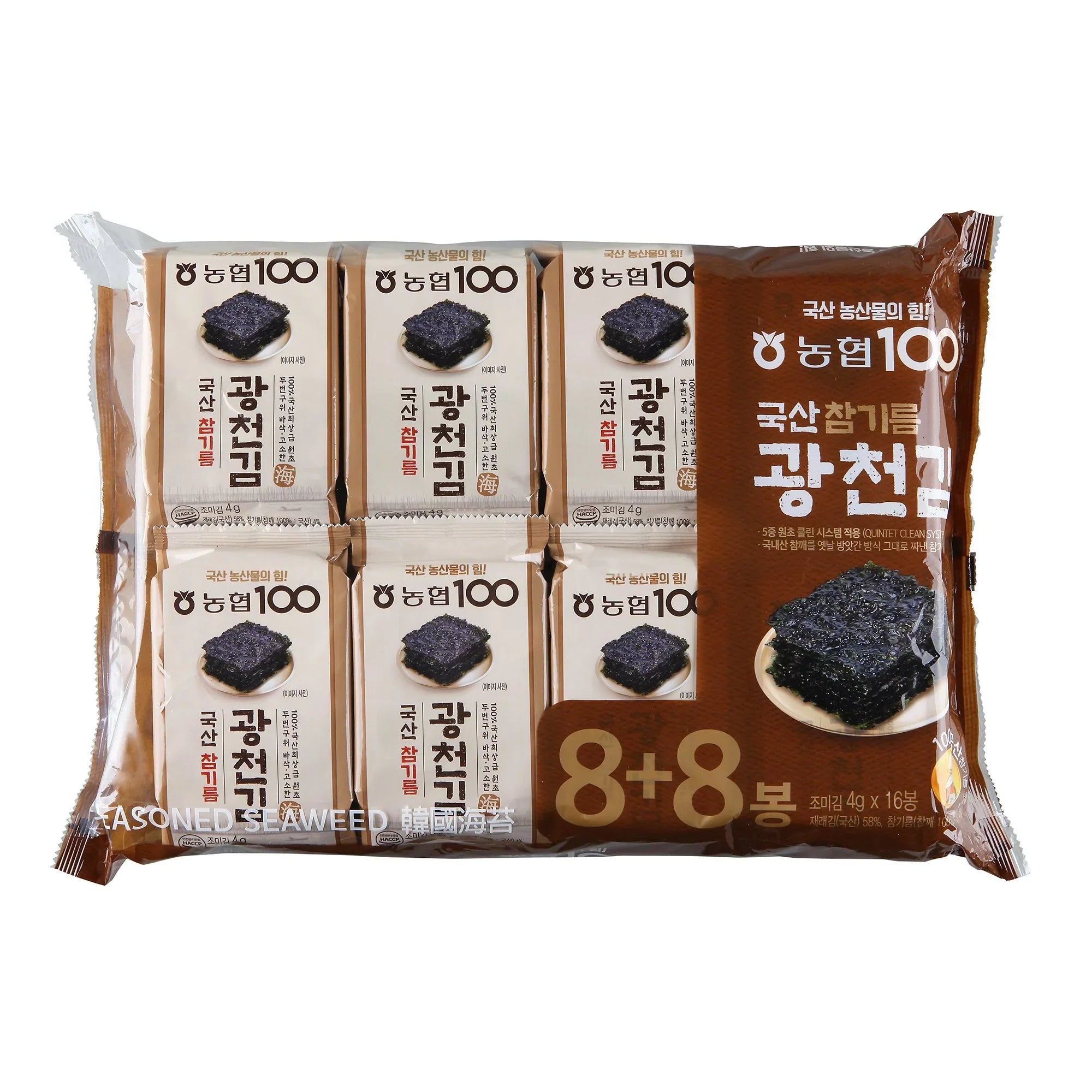 NH [Nonghyup Food] Areumchan sesame oil mineral laver (4g X 16 bags) Snack- SFMart
