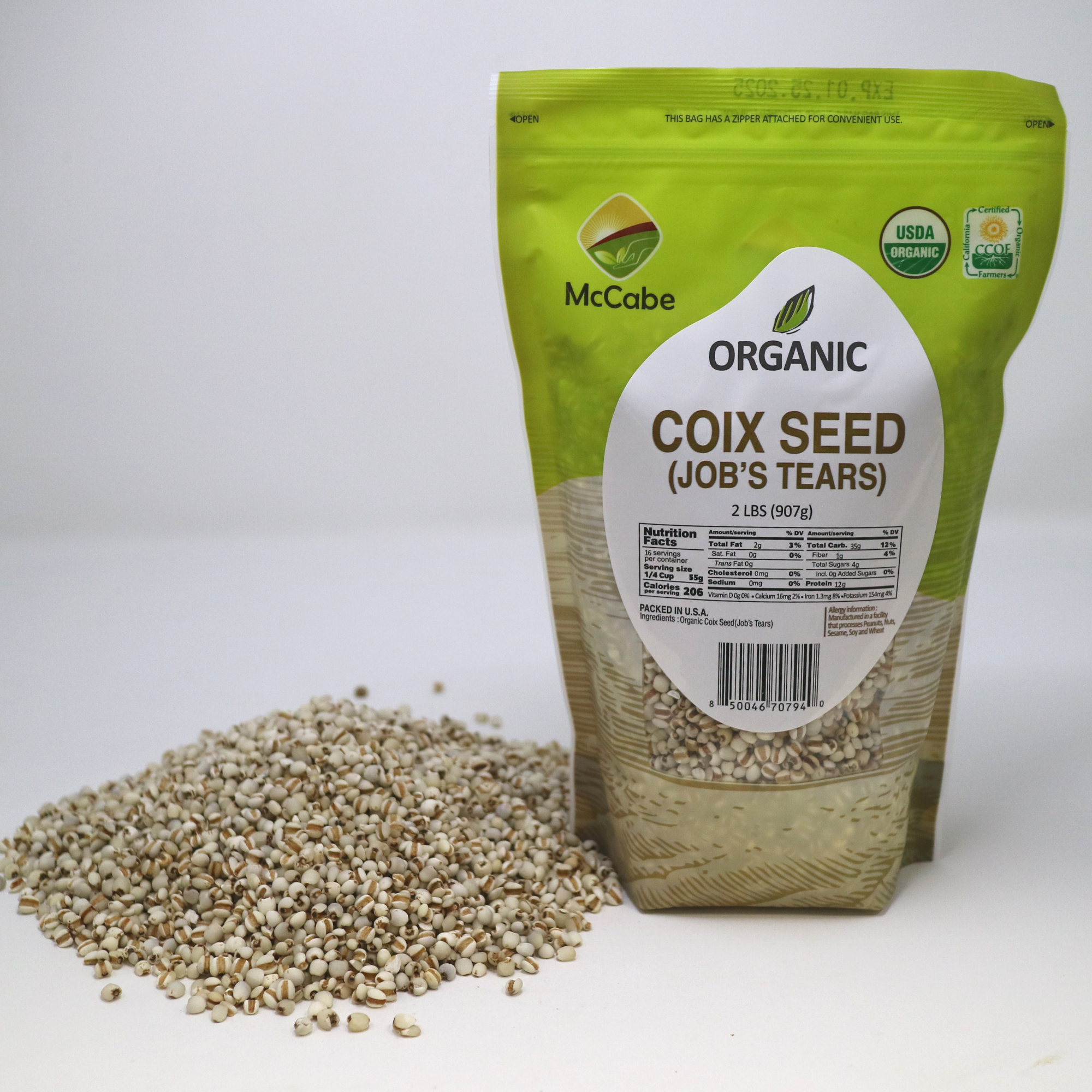 SFMart McCabe Organic Coix Seed (Job's Tear), 2 lbs - SFMart