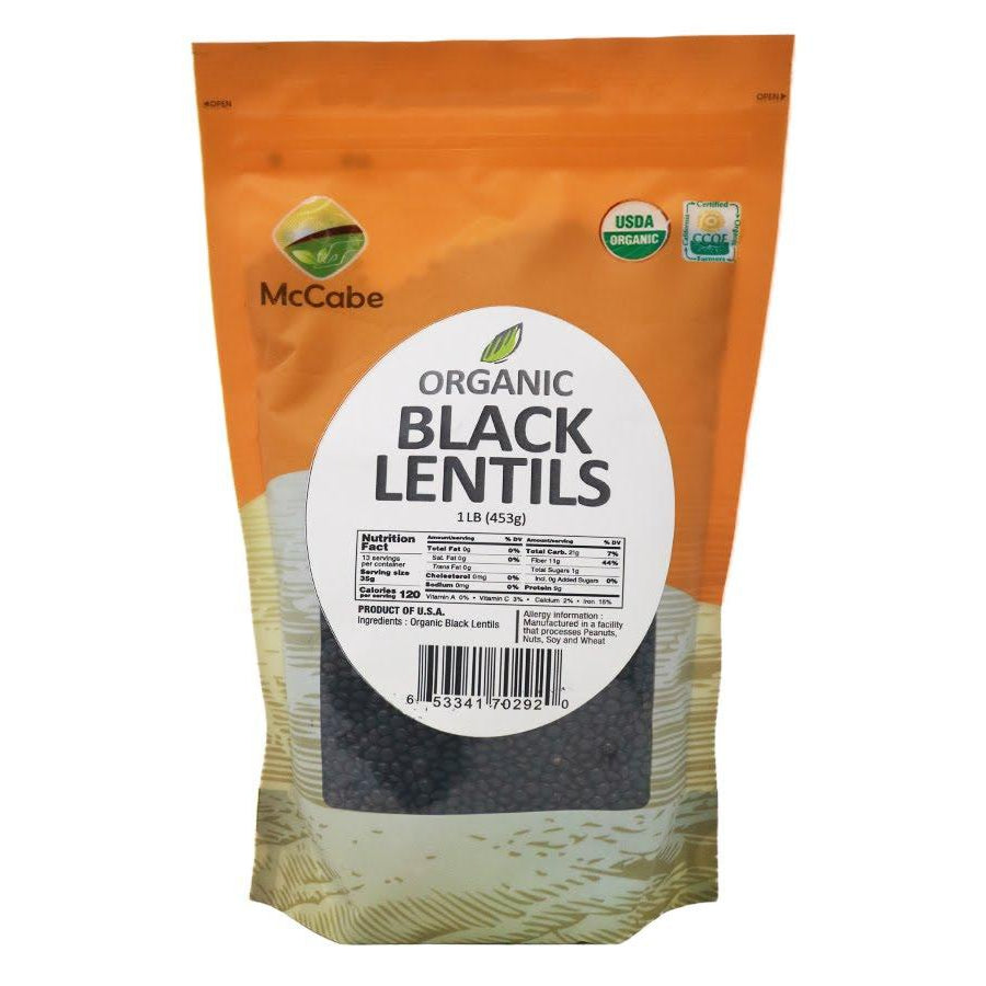 SFMart McCabe Organic Black Lentils, 1lb Bean & Lentil- SFMart