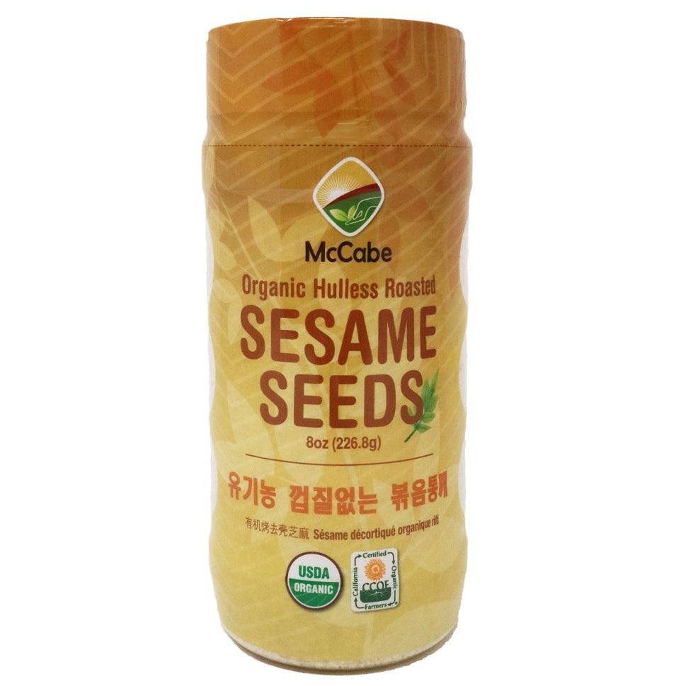 SFMart McCabe Organic Hulless Roasted Sesame Seed (유기농 껍질없는 볶음통깨) 8oz Processed- SFMart