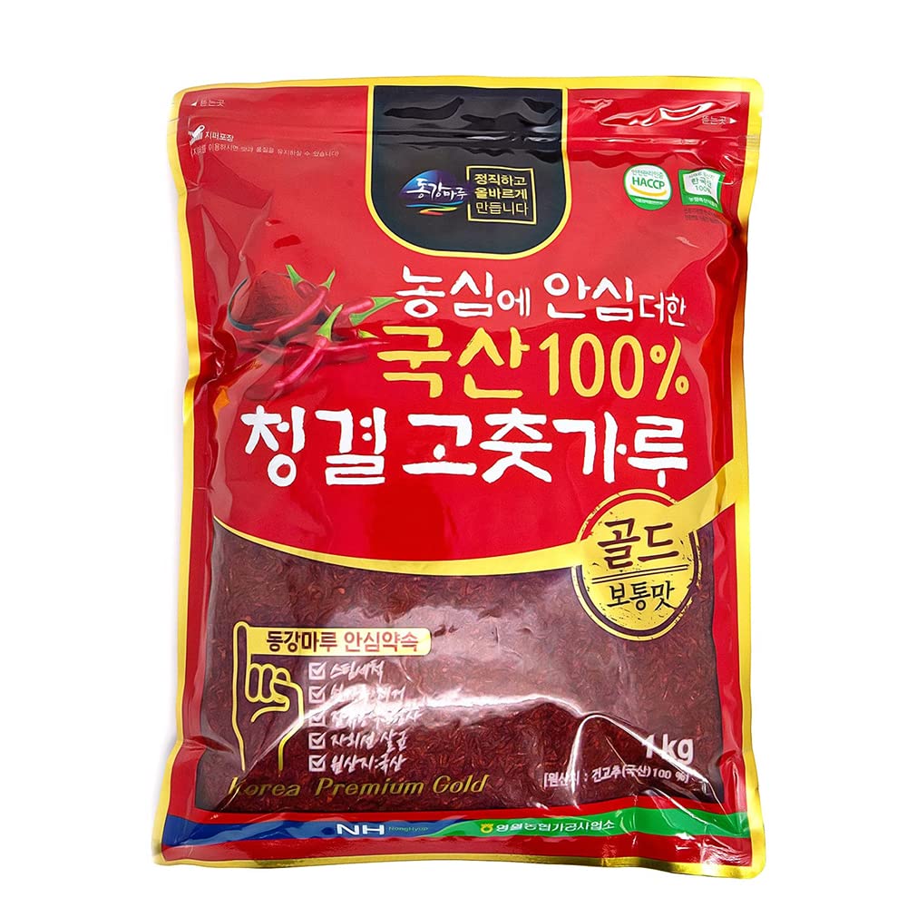 NH [Nonghyup] Korea Yeongwol Donggang Maru Red Chili Pepper Powder Medium Spicy 1Kg Spices- SFMart