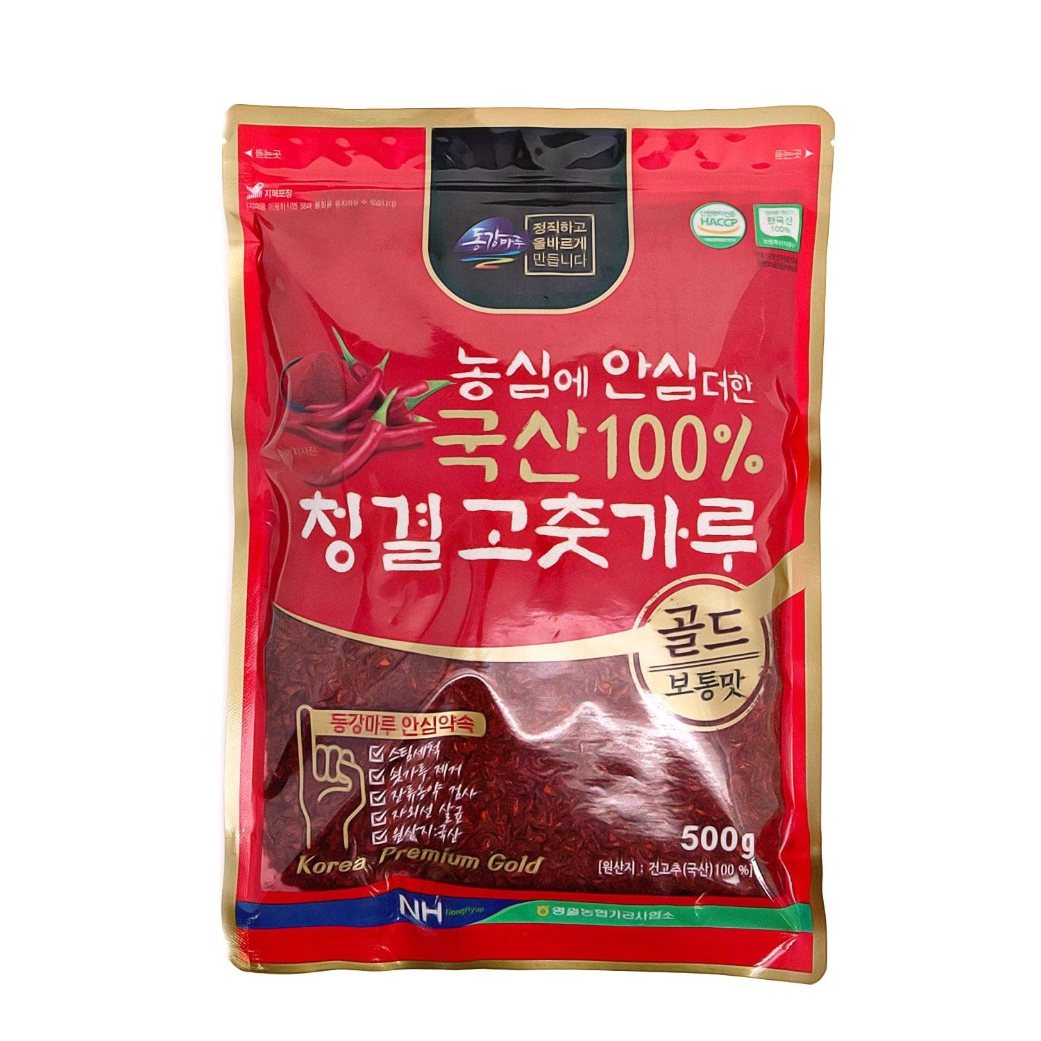 NH [Nonghyup] Korean Yeongwol Donggang Maru Red Chili Pepper Powder Medium Spicy 500g Spices- SFMart