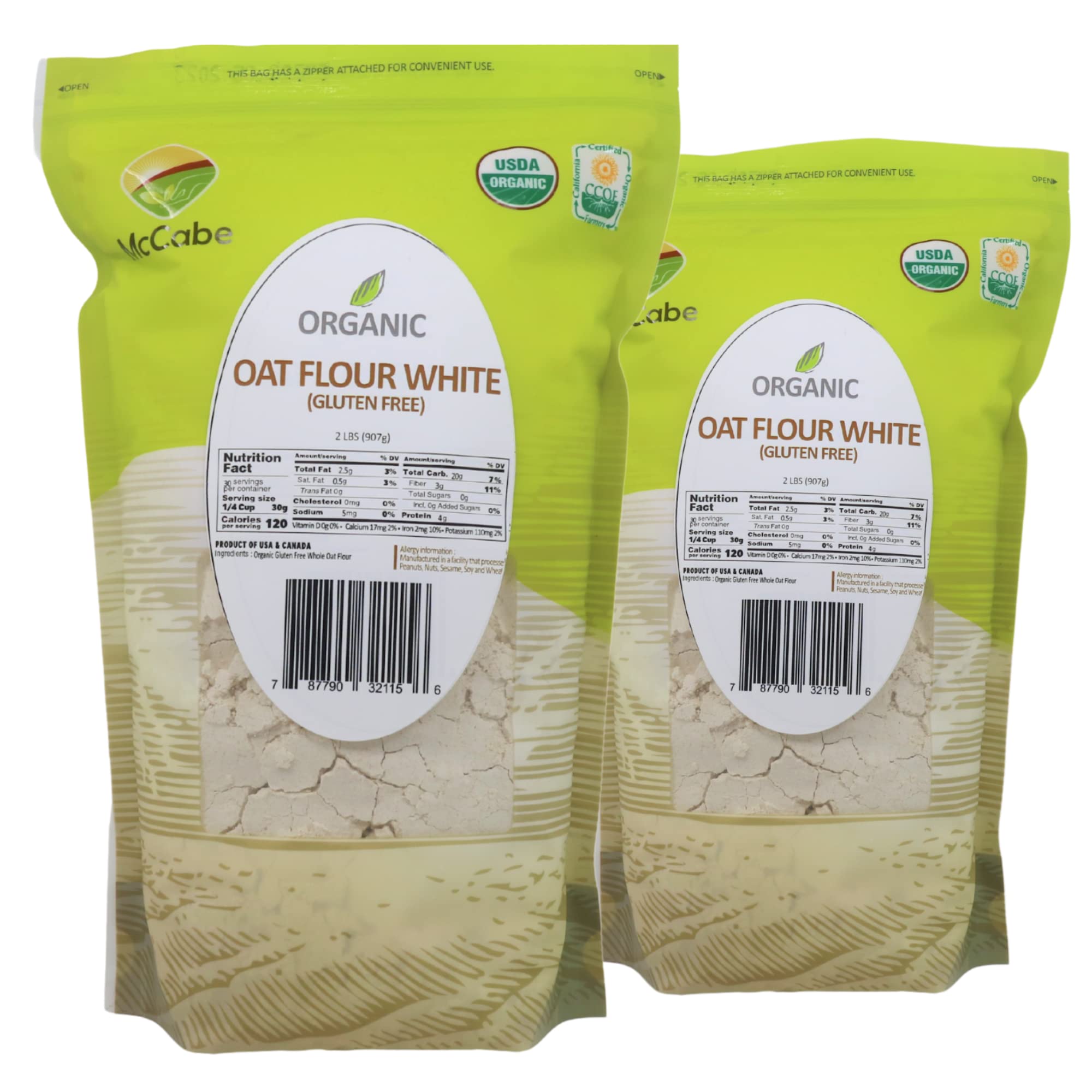 SFMart McCabe Organic Oat Flour White 유기농 귀리가루 (2lbs) Powder & Mix- SFMart