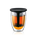 Bodum Tea for One Double wall glass, 0.35 l, 12 oz and tea strainer
